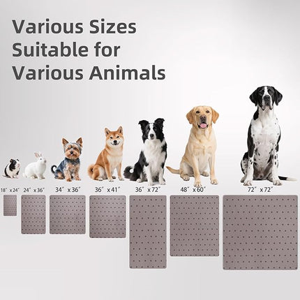 PUPTECK Washable Pee Pads for Dogs - 8 Packs Waterproof Reusable Puppy Potty Training Pads Whelping Mat 18" x 24”- Fast Absorption Non-Slip Pet Food Feeding Mat - Pad for Small Animals