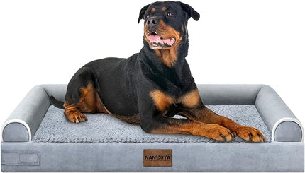 Large Dog Bed Orthopedic Washable: Beds Bolster XL Bed Big XLarge Dogs Memory Foam Sofa Couch Waterproof Removable Cover