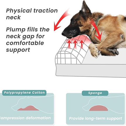 Laifug Orthopedic Memory Foam Dog Bed with Durable Water Proof Liner and Removable Washable Cover (Large (46"x28"x8"), Dark Green)