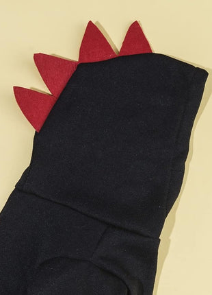 QWEEE Dinosaur Dog Hoodie - Warm Jacket for Puppy, Kitten, Small & Medium Dogs & Cats - Black, XXS