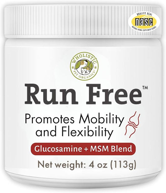 Wholistic Pet Organics Joint Supplement for Dogs - 4 Oz - Daily Dog Hip and Joint Supplement with Glucosamine Chondroitin & MSM to Support Mobility - All Breeds & Ages - Organic Glucosamine for Dogs