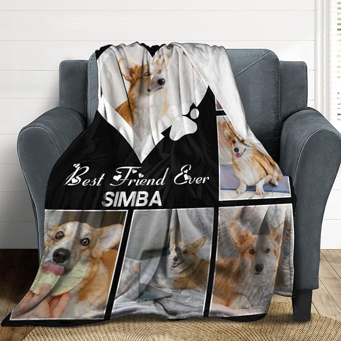 Artsadd Dog and Cat Memorial Gifts, Pet Loss Memorial Blanket, Custom Dog Blanket, Personalized Pet Remembrance Gifts, Loss of Pet or Cat Remembrance Sympathy Grief Condolence Bereavement Gifts