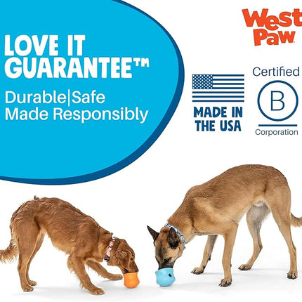 WEST PAW Toppl Durable Dog Treat Puzzle Toy for Large Dogs- Engaging Interactive Chew Toy for Mental Stimulation, Slow Feeding- One and Quarter Cup Capacity - Sunflower Yellow, XL