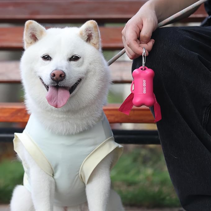 Dog Poop Bags with Handles 60 Rolls 720 Counts Big Sizes Leak Proof and Extra Thick Waste Bags Refill Rolls for Walking Small Medium Large Dogs Cats Litter With 2 Dispensers Rose Scented