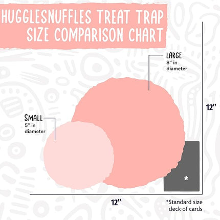 HuggleSnuffles HuggleFleece Treat Dispensing Ball - Interactive Enrichment Toys for Dogs, Dog Treat Dispenser Puzzle for Mental Stimulation & Boredom, Puppy Feeder Games to Keep Them Busy - Large (8")