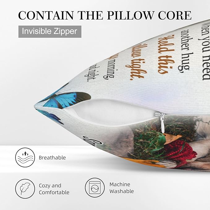 Funnylife Personalized Pet Memorial Throw Pillow with Photo Pet Memorial Gifts for Dogs Cats Loss of Dog Sympathy Gift Dog Bereavement Remembrance Picture Pillow