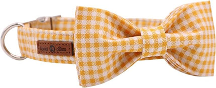 Lionet Paws Dog Collar with Bowtie, Durable Adjustable and Comfortable Collar for XX-Small Dogs and Cats, Neck 7-11in
