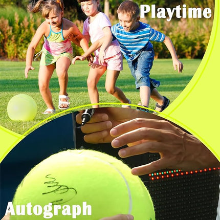 Large Dog Tennis Ball,9.5" Giant Doy Sport Ball Toy,Pet Birthday Gifts Interactive Dog Toys for Small Medium Large Dog