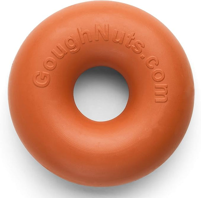 Goughnuts — Dog Toys for Aggressive Chewers | Virtually Indestructible Dog Toys for Small Breeds Such as Pit Bulls | Heavy Duty Dog Toy | Orange
