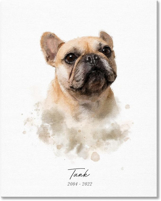 I See Me! Custom Pet Portrait, Personalized Pet Portrait Canvas, Pet Memorial (16x20)