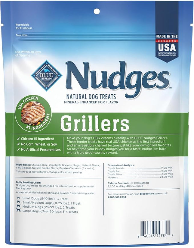 Blue Buffalo Nudges Grillers Natural Dog Treats Made with Real Chicken