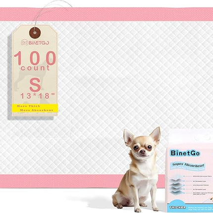Puppy Pads Disposable Puppy Training Pads 13" x 18" -100 Count Puppy Pads | Premium Puppy Potty Training Pads，Underpads Ultra Absorbent Incontinence Pet Training Pads (S (13" X 18" - 100 Pcs ))