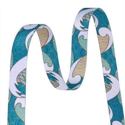 Dog Collar with Bohemia Floral Tribal Geometric Patterns - Soft Ethnic Style Collar Adjustable for Small Medium Large Dogs(Sea Wave,M)