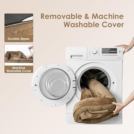 EHEYCIGA Memory Foam Dog Bed XXL, Giant Dog Bed Orthopedic with Washable Removable Cover, Waterproof Pet Bed Couch for Jumbo Dogs, 48x36x7 Inches, Camel