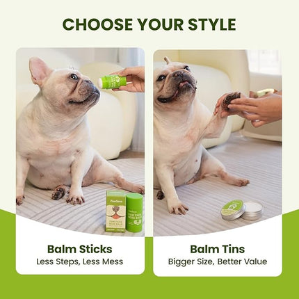 Lick-Safe Dog Paw & Nose Balm with Coconut Oil | Winter Road Salt & Cold Pavement Protector | All-Natural Moisturizer & Soother for Dry, Cracked Pads & Snout, Nose Butter for Bulldogs (60 g /2.1 oz)