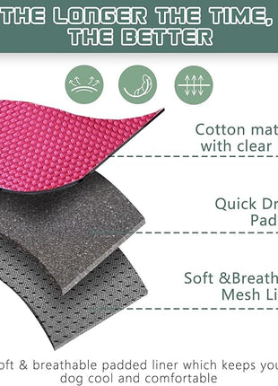 BUMBIN Tactical Dog Harness for Large Dogs No Pull, Famous TIK Tok No Pull Puppy Harness, Fit Smart Reflective Pet Walking Harness for Training, Adjustable Dog Vest Harness with Handle Pink L