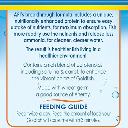 API GOLDFISH PELLETS Fish Food 4-Ounce Container, Medium, Model:833B