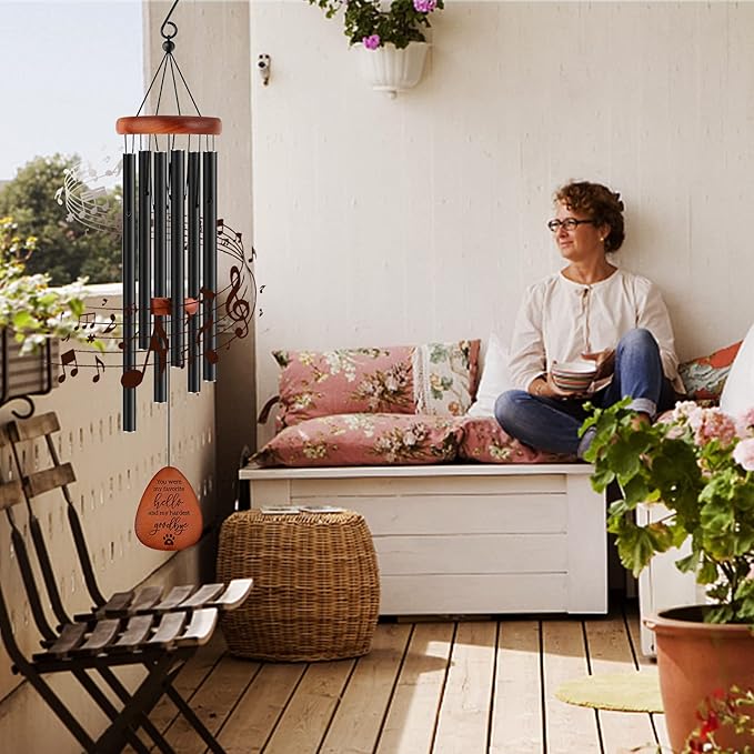 Pet Memorial Gifts,Sympathy Wind Chimes 25.5 Inch,Loss of Dog Sympathy Gift, Dog Bereavement Memorial Gifts,Loss of Pet Emotional Support Gift