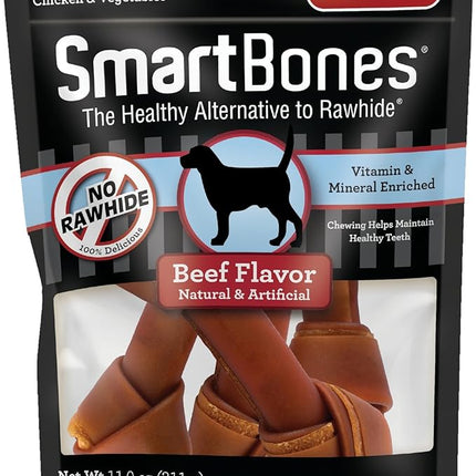 SmartBones Medium Chews With Real Beef 4 Count, Rawhide-Free Chews For Dogs