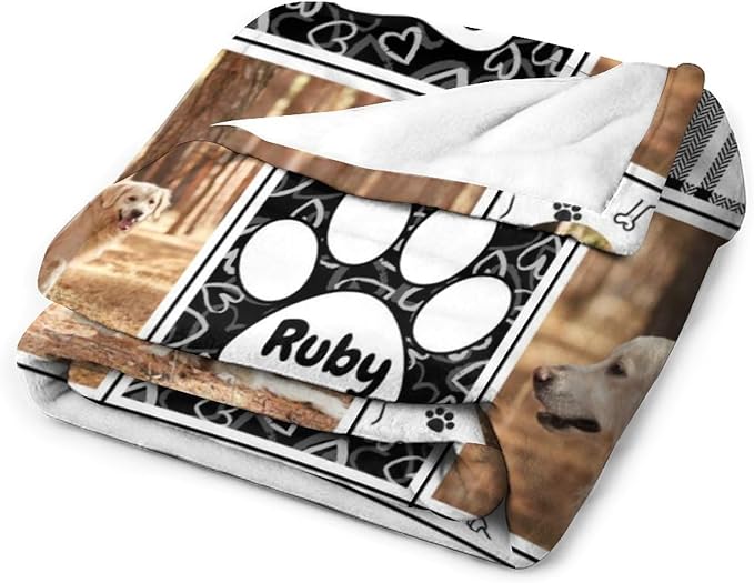 Artsadd Dog and Cat Memorial Gifts, Pet Loss Memorial Blanket, Custom Dog Blanket, Personalized Pet Remembrance Gifts, Loss of Pet or Cat Remembrance Sympathy Grief Condolence Bereavement Gifts