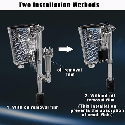 Glass Betta Aquarium Starter Kits 1.5 Gallon Small Fish Tank, Betta Fish Tank with LED Light, Power Filter, Black. 4mm Glass