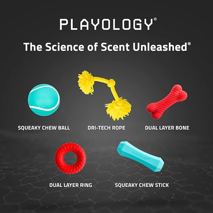 Playology Dog Toys | Dual Layer Ring Durable Chew Toy for Aggressive Chewers | Jumbo Beef Scented Toy - Easy to Clean and Made from Non Toxic Materials