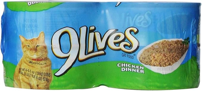 9Lives Meaty Paté With Real Chicken Wet Cat Food, 5.5 Ounce (Pack of 24)