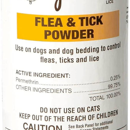 Happy Jack Flea and Tick Powder for Dogs & Puppies, Flea Powder for Flea Treatment & Control, Kills Pests, Ticks & Lice, Odorless & Non-Staining, Dust on Sleeping Quarters & Dogs (5 oz)