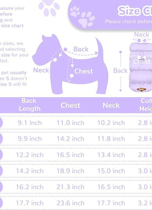 Winter Warm Dog Jacket for Small Medium Dogs Cat Cold Weather Coats with Harness Paded Dogs Fleece Vest Waterproof Windproof Dog Snow Jacket Pet Puppy Clothes (Purple,M)