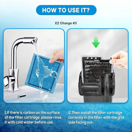 9 PCS Aquarium Filter Cartridge Compatiable with Aqua-Tech Filters (EZ-Change #1) Fish Tank Filter Cartridge Compatiable with Aqua-Tech 5-15 Power Filters