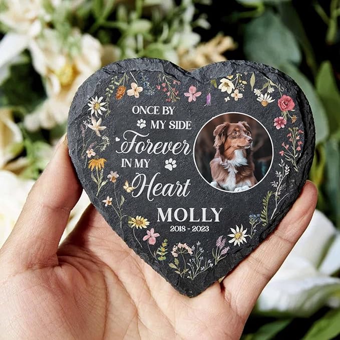 Gabita Custom photo Dog Memorial Stone, Pet Memorial Gifts for Dogs, Dog Memorial Stone, Personalized Pet Grave Markers Headstone Cemetery Decorations for Pet new 4