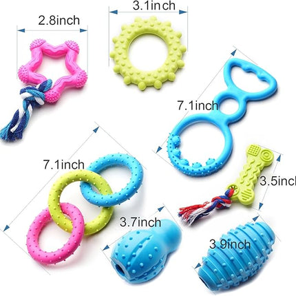 Small Dogs Puppy Chew Toys 17Pack Cute Variety Shape Multi Colors Designs to Bite Anytime Enjoy Teething Toys Training Supplies