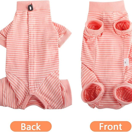 LIANZIMAU Cat Surgical Recovery Suit Professional for Male Female Dog Abdominal Wounds Cone E-Collar Alternative Anti-Licking Pet Surgical Recovery Pajama Suit Soft Fabric Onesie for Cats