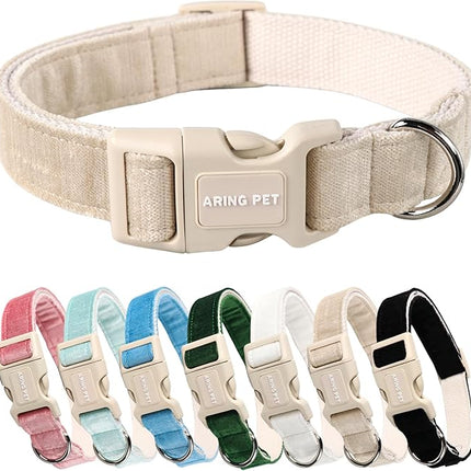 ARING PET Cotton Dog Collar-Soft Dog Collar for Small Dogs, Lightweight Comfortable Pet Collars with Quick Release Buckle for Small Medium Large Dog