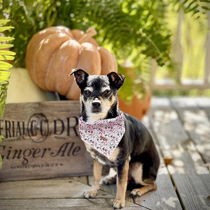 Lionheart Glory Dog Bandana - Halloween Pack, Washable Soft Scarf, Fall Bib for Small to Large Puppies - Adjustable Square Bandana for Boys and Girls