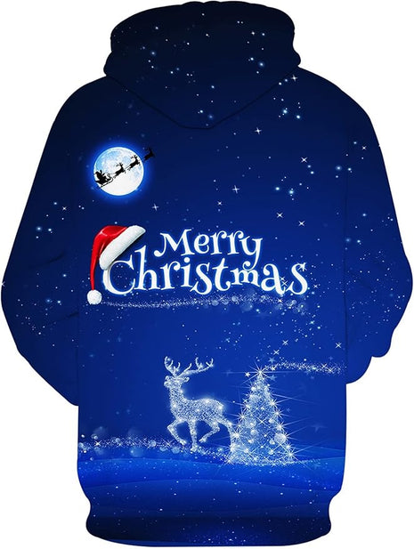 Yasswete Unisex Adults 3D Printed Fashion Hoodies for Men Women Pullover Novelty Sweatshirts with Big Pockets