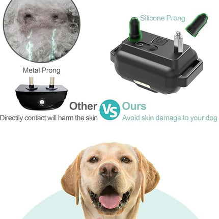 F-color Dog Shock Collar with Remote Control - 2600FT Dog Training Collar 3 Pack with Beep Vibration Shock and Light, Waterproof E Collar for Dogs Training for Large Medium Breeds