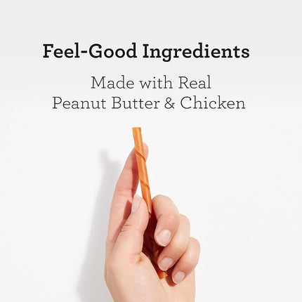 DreamBone Twist Sticks Chews for Dogs, 50 Count, Treat Your Dog to Easy-to-Digest Rawhide-Free Chews Made with Real Peanut Butter and Chicken