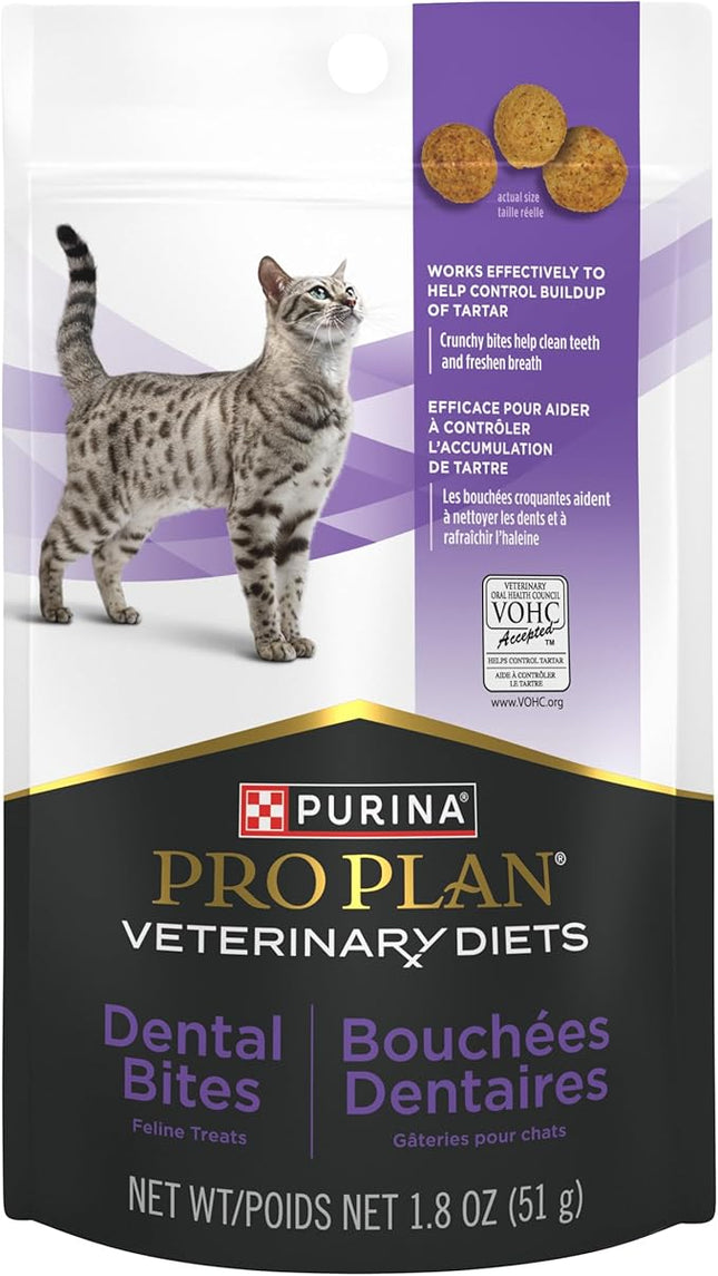 Purina Pro Plan Veterinary Diets Dental Bites Cat Treats - 1.8 oz. Pouch