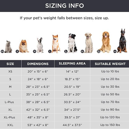 Bedsure Orthopedic Dog Beds Large Sized Dog - Washable Large Dog Cat Bed Waterproof, Comfort Dogs Couch Sofa with Washable Removable Cover, Pet Bed with Nonskid Bottom, Dark Grey, 35"