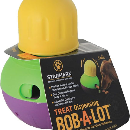 Starmark Treat Dispensing Bob-a-Lot Dog Toy, All Breed Sizes (Pack of 1)