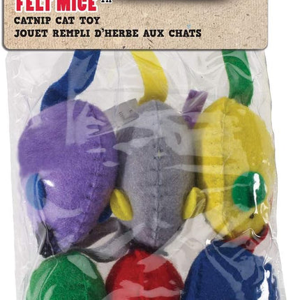 SPOT Felt Mice Catnip Toy | Soft, Colorful Multipack Interactive Cat Toy for Indoor Cats | Includes Catnip | 6 Pack in Assorted Colors