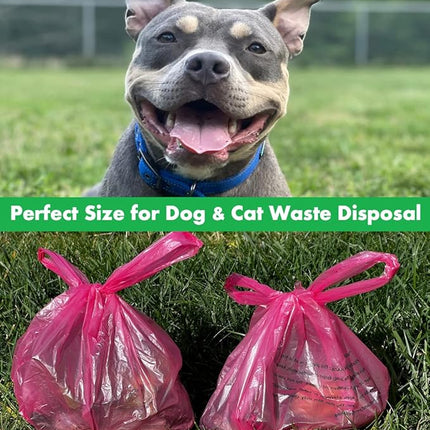 Baby Diaper Bag Disposable (500 Count, Pink) Fresh Lavender Scented Easy Tie Handles Scented Bulk Diaper Sacks Disposable Dog Poop Bags Cat Litter Clump & Poop Bags Sanitary Pads Disposal (500 Bags)