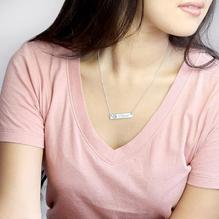 LONAGO 925 Sterling Silver Custom Dog Cat Portrait Photo Necklace Personalized Pet Engraved Picture Pendant Memorial Gift Name Jewelry for Women Mom