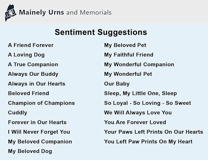 Mainely Urns Amethyst Dog Paw Prints Pet Cremation Urn for Ashes - Personalize with Name, Date, and Sentiment - Cultured Marble - 210 Cubic Inch for a Pet Weighing up to 210 Pounds