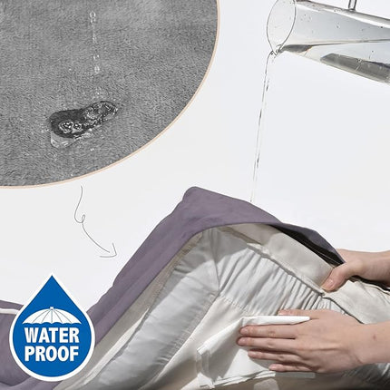 Comfort Expression Orthopedic Dog Bed for Large Dogs 38x25 Inch, Waterproof Supportive Egg Crate Foam Large Pet Bed with Removable Bolsters, Dog Couch with Washable Cover & Non-Slip Bottom, Purple