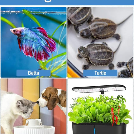 AquaMiracle Adjustable 30W Small Aquarium Heater Submersible Fish Tank Heater Betta Heater Turtle Heater Super Mini Aquarium Heater with Digital Display Thermostat, for 4-6 Gallon Tanks