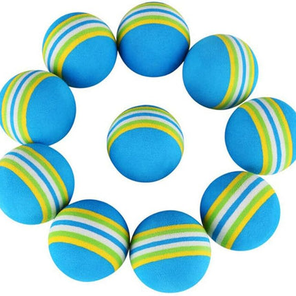 12 Pack 2 Color Rainbow Cat Toy Balls Soft EVA Foam Interactive Indoor Kittens Favorite Toys 1.38" Dia. Small Dogs Puppies Toy Balls Bulk Activity Chase Quiet Play Sponge Ball