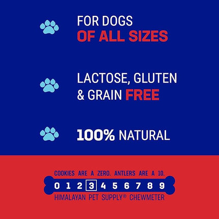 Himalayan Dog Chew Yak Cheese Dog Chews, Lactose Free & Grain Free, USA Made, For All Dog Breeds, Medium Density Cheese Chew, Resealable Pouch with 3 YUM Treats, Bacon Flavor