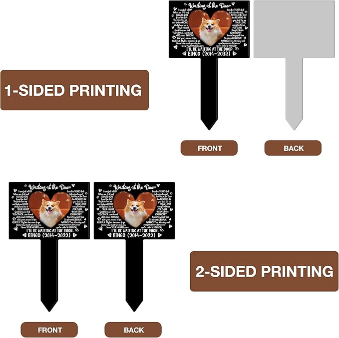 Pet Grave Markers Personalized Outdoor Animal Grave Markers Cross Pet Memorial Plaque Garden Decor to Remember Your Dogs Yard Stake Grave Supplies Photo In Loving Memory Animal Cats Cross